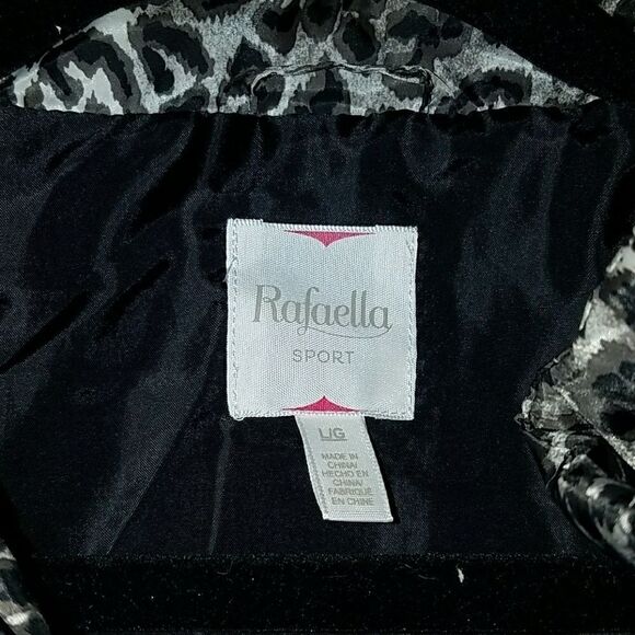 Rafaella Animal Print Puffer Quilted Vest Sz. L - Picture 2 of 3